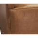 Carmine Cognac Leather Swivel Lounge Chair, Swivel